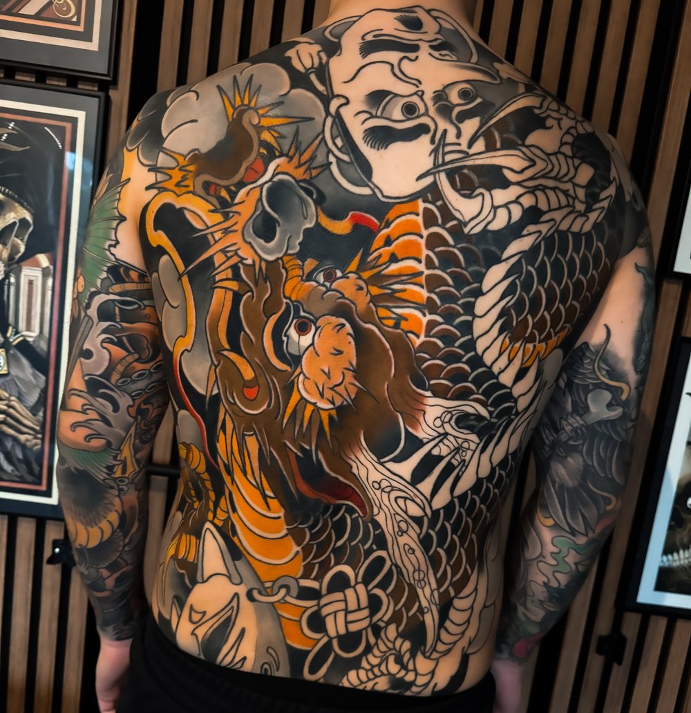 Japanese tattoo laten zetten bij Cobra Gold in Balen